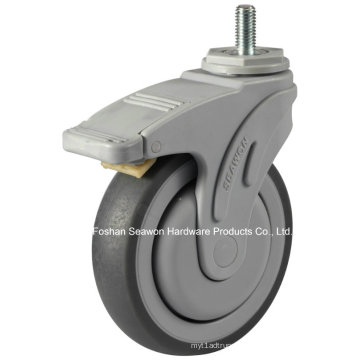 Tornillo con tipo de freno Plastic Plastic TPR Caster